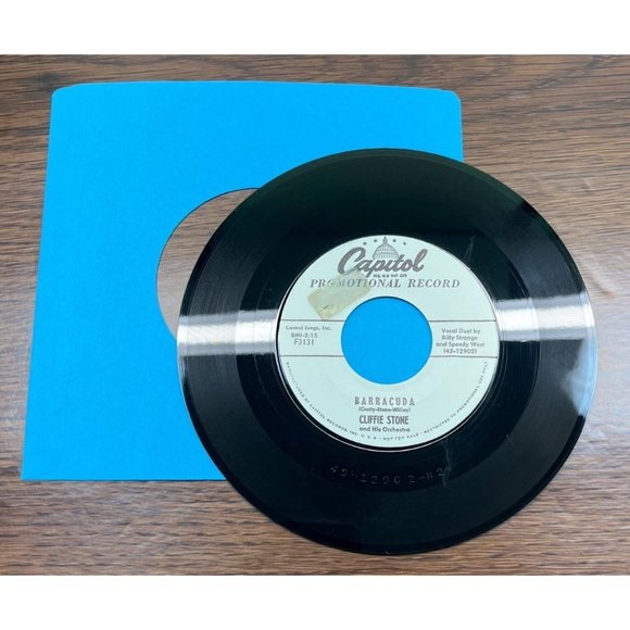 Cliffie Stone The Popcorn Song / Barracuda 45 Country Rocker Promo Capitol F3131 - Picture 4 of 4